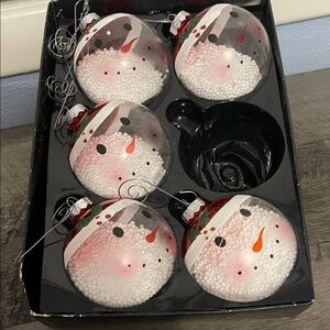 Festive Snowman Holiday Ornaments - Set of 5